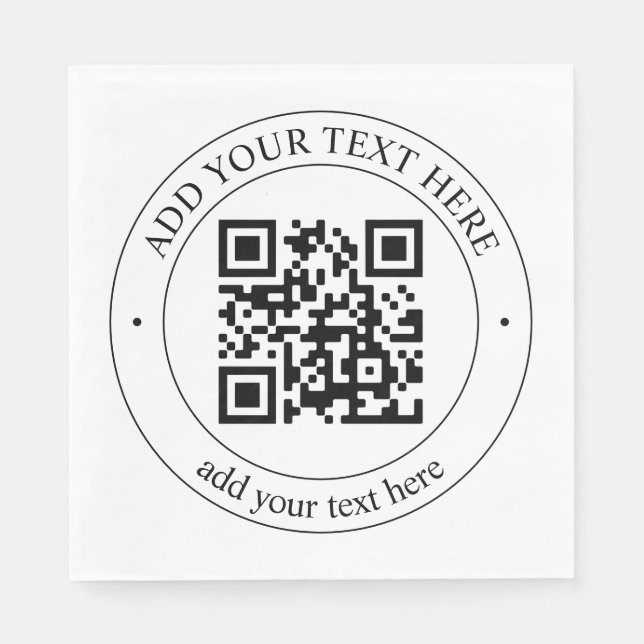 Serviette En Papier Téléchargez votre propre code QR et votre texte pe (Devant)