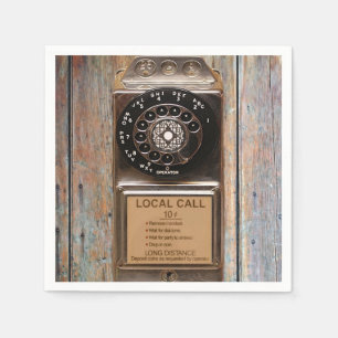 Serviette En Papier Téléphone antique rotatif payant rude