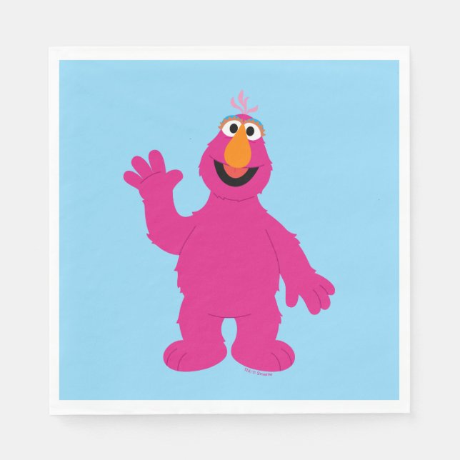 Serviette En Papier Telly Monster de Sesame Street (Devant)
