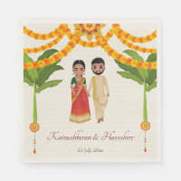 Telugu Tamil mariage marigolds bananier