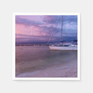Serviette En Papier Tempête Arrivant En Navarre Floride