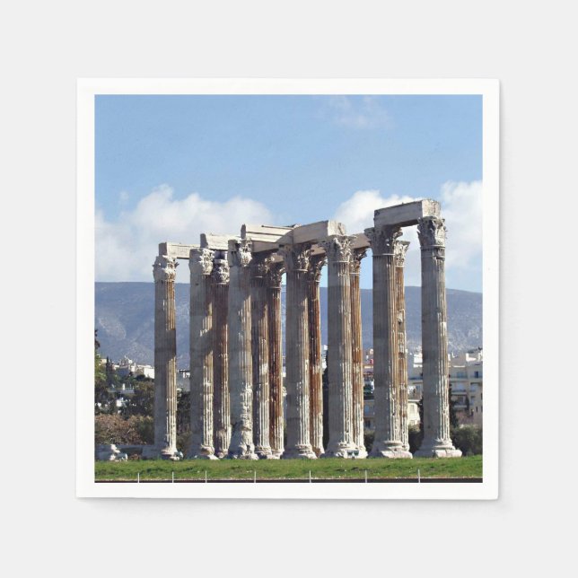Serviette En Papier Temple de Zeus Olympien (Devant)