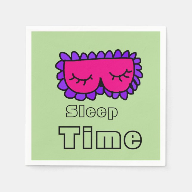 Serviette En Papier Temps de sommeil (Devant)