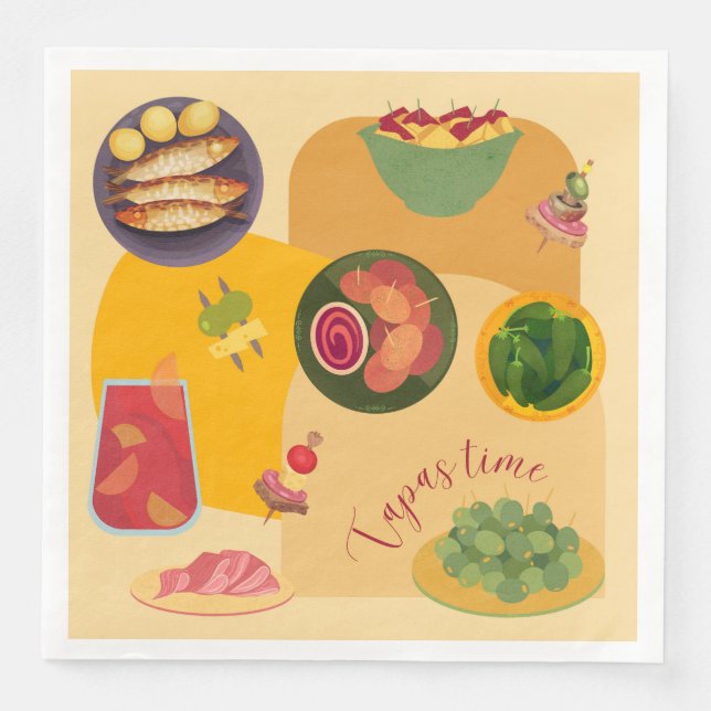 Serviette En Papier Temps Tapas (Devant)