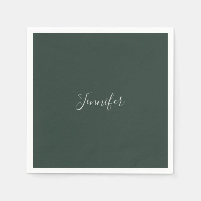 Serviette En Papier Tendance Celtique Vert Gris Moderne Ajouter Votre  (Devant)