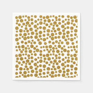 Serviette En Papier Tendance Chic Gold Pois Parties scintillant Photo 