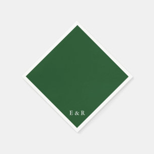 Serviette En Papier Tendance des couleurs vives et vertes du chasseur