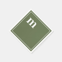 Tendance Gras Coque inférieur Monogramme Vert oliv