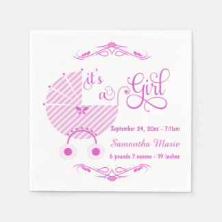Serviette En Papier Tendance rose nouveau bébé Papier de bébé serviett