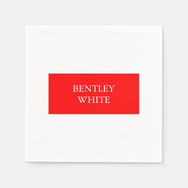 Serviette En Papier Tendance Rouge Blanc Style Simple Simple Plaque Vo (Devant)