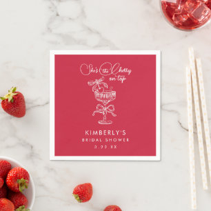 Serviette En Papier Tendance Rouge Elle Est La Cerise Sur Le Gâteau En