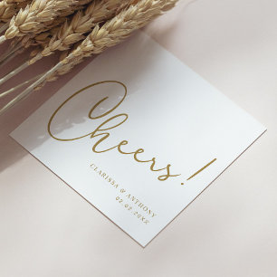 Serviette En Papier Tendances de lettrage à la main Cheers : se démarq