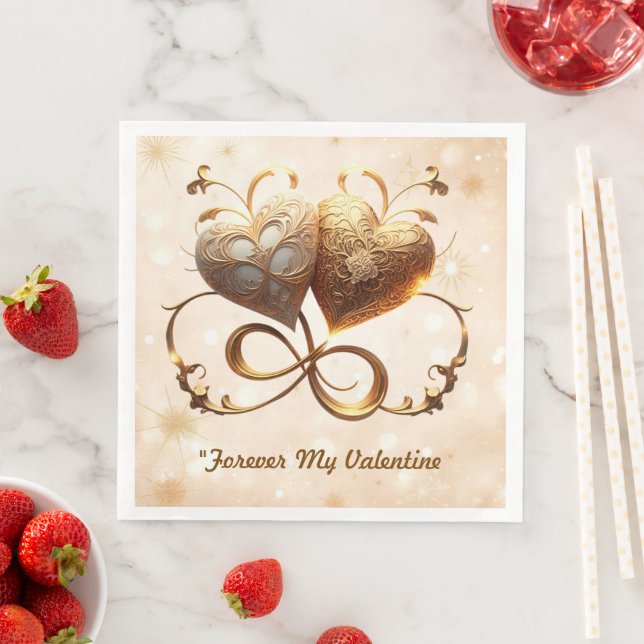 Serviette En Papier "Tender Valentine Glow" (En situation)
