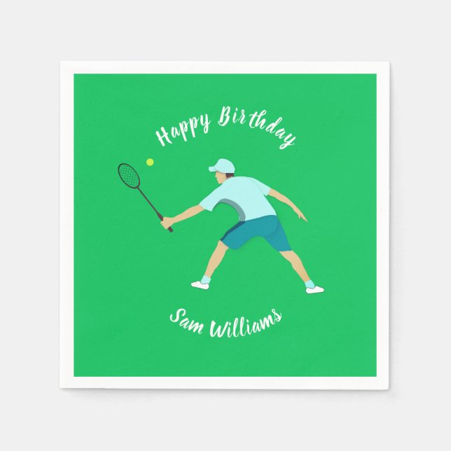 Serviette En Papier Tennis (Devant)