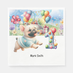 Serviette En Papier Tennis 1er Anniversaire de fête pour Amoureux des 