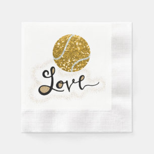 Serviette En Papier Tennis Amour avec balle