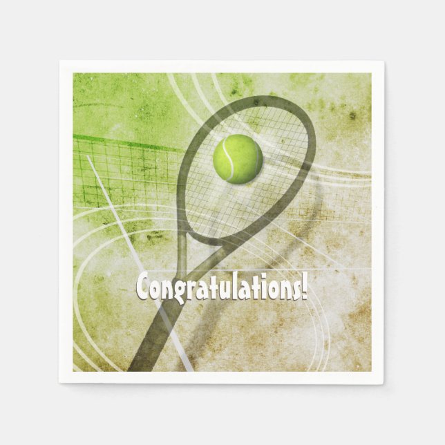 Serviette En Papier Tennis féminin personnalisé (Devant)