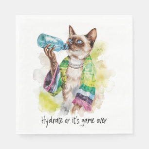 Serviette En Papier Tennis Funny Dire pour les Amoureux de les chats