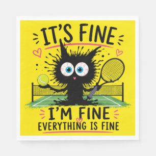 Serviette En Papier Tennis Je vais bien tout va bien drôle