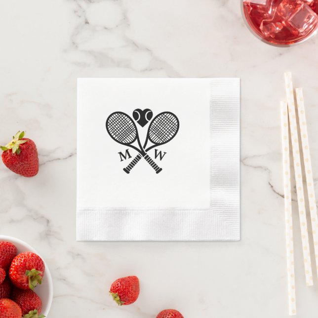 Serviette En Papier Tennis Love (En situation)