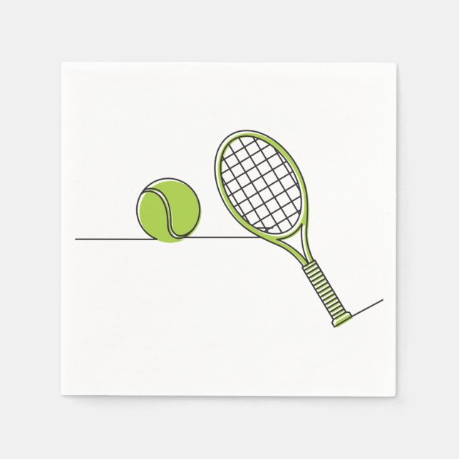 Serviette En Papier Tennis Lover | cadeau de tennis (Devant)