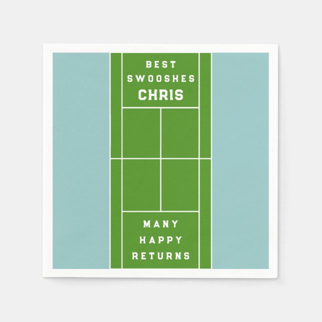 Serviette En Papier Tennis Party (Devant)