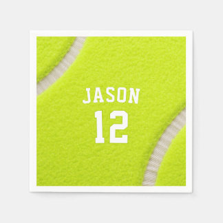 Serviette En Papier Tennis Personnalisé avec Nom et Âge