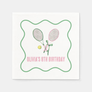 Serviette En Papier Tennis prépa carreaux anniversaire