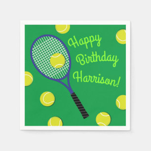 Serviette En Papier Tennis Sports Anniversaire