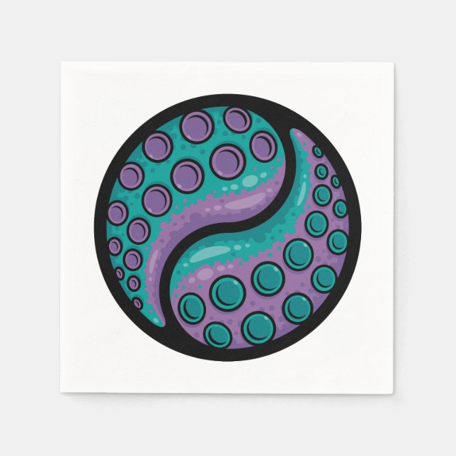 Serviette En Papier Tentacle Yin Yang (Devant)