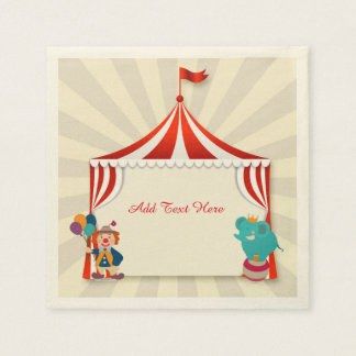 Serviette En Papier Tente de cirque, artistes