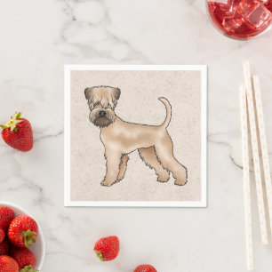 Serviette En Papier Tenter Irlandais à Poil Souple Cartoon Chien Migno