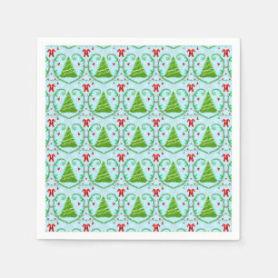 Serviette En Papier Tenue de Père Noël pour bébé garçon motif arbre de
