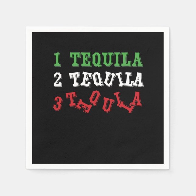 Serviette En Papier Tequila Funny Tequila Drinker Mexicain Drink Cadea (Devant)