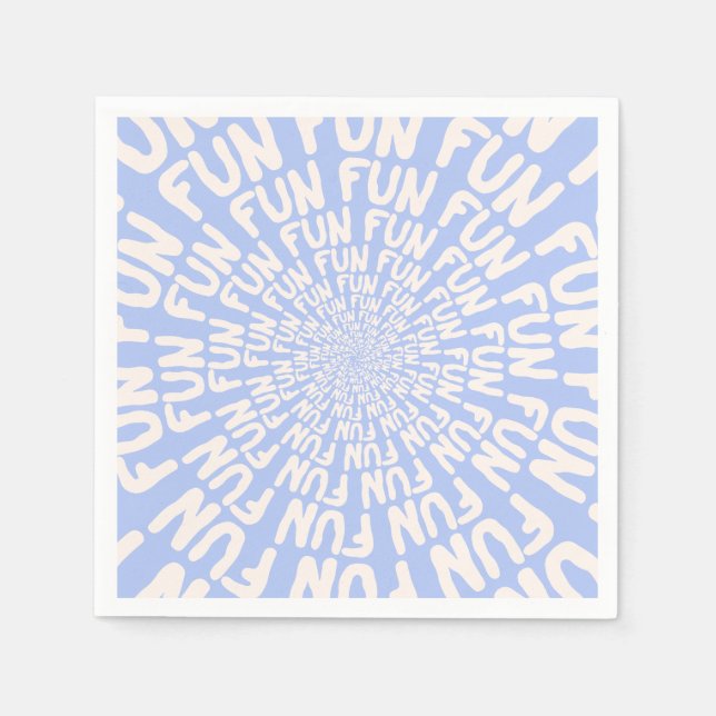 Serviette En Papier Terme amusant répétant la crème spirale lilas viol (Devant)