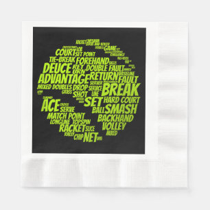 Serviette En Papier Termes Tennis Joueur De Tennis Jouer Tennis Ball