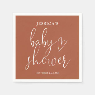 Serviette En Papier Terracotta Baby shower neutre pour les femmes