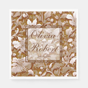 Serviette En Papier Terracotta Burnt Orange Boho botanique moderne