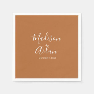 Serviette En Papier Terracotta Custom Wedding Cocktail
