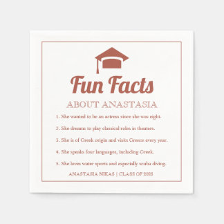 Serviette En Papier Terracotta Fun Facts classe de 2022 diplôme cap