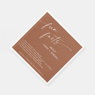 Serviette En Papier Terracotta Fun Facts Mariage Cocktail Napkins
