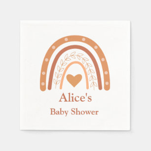 Serviette En Papier Terracotta Genre Neutre Boho arc-en-ciel personnal