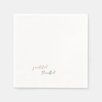 Terracotta & Green Script Grateful Thankful