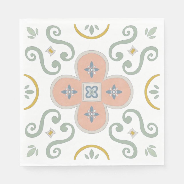 Serviette En Papier terracotta scandinave (Devant)