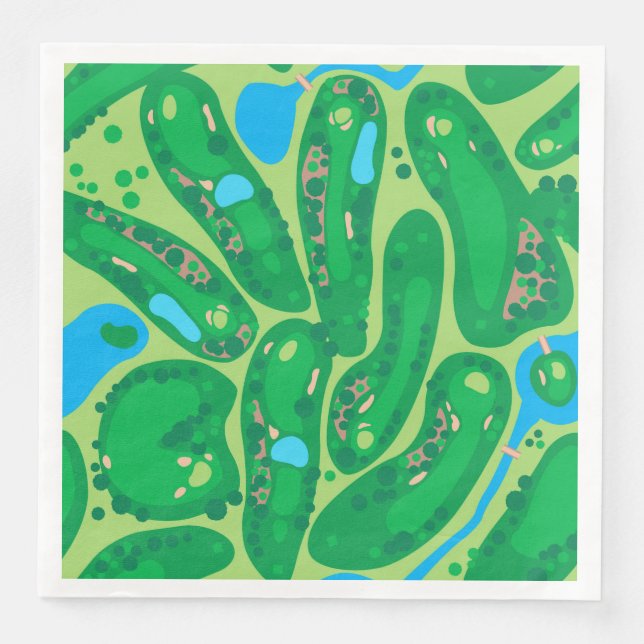 Serviette En Papier terrain de golf par golf green (Devant)