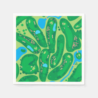 Serviette En Papier terrain de golf par golf green