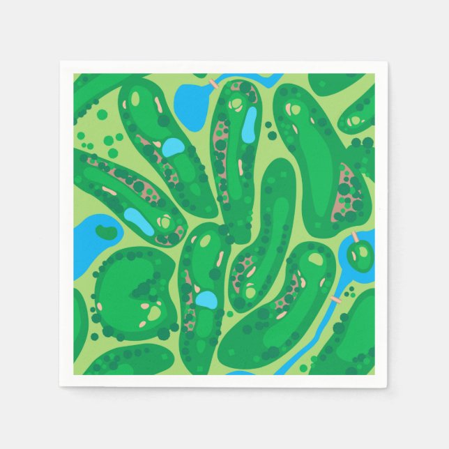 Serviette En Papier terrain de golf par golf green (Devant)