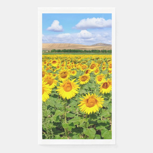 Serviette En Papier Terrain de tournesol (Devant)