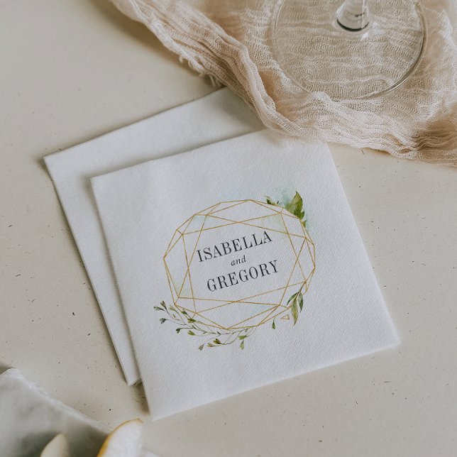 Serviette En Papier Terrarium | Botanique Mariage personnalisé (Créateur téléchargé)