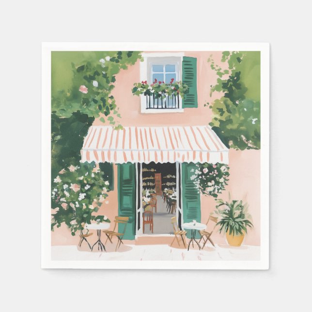 Serviette En Papier Terrasse paisible à Rome (Devant)